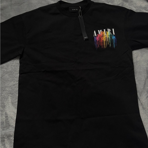 Amiri Black Drip Logo T-Shirt